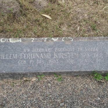 MERWE Willem Ferdinand Kirsten, van der 1903-1961 &amp; Johanna Hermina V.D. SPUY 1915-1985
