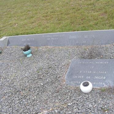 MEYER Dan &amp; Dorothy :: DE JAGER Olive