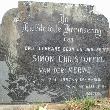 MERWE Simon Christoffel, van der 1927-1984 :: VAN DER MERWE Simon Christoffel 1957-1981