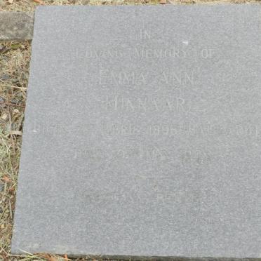 MINNAAR Emma Ann nee BALLARD 1896-1983