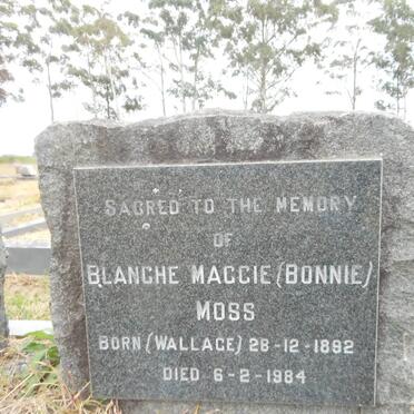 MOSS James Chapman 1887-1975 &amp; Blanche Maggie WALLACE 1892-1984