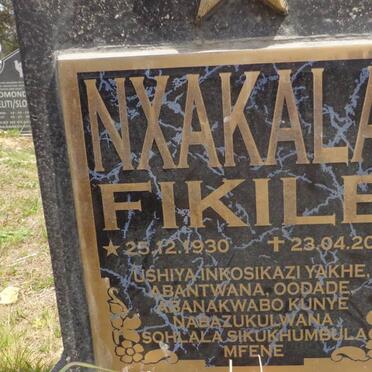 NXAKALA Fikile 1930-2010