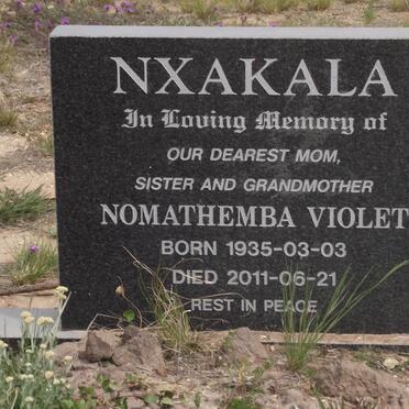 NXAKALA Nomathemba Violet 1935-2011