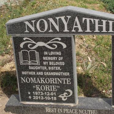 NONYATHI Nomakorinte 1973-2001