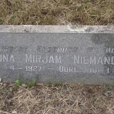 NIEMAND Anna Mirjam 1927-1968