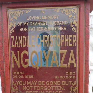 NGQIYAZA Zandile Christopher 1968-2012