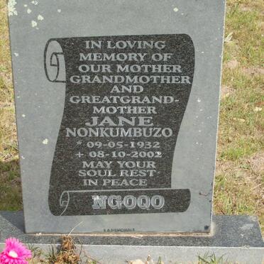 NGOQO Jane Nonkumbuzu 1932-2002