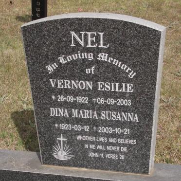 NEL Vernon Esilie 1922-2003 &amp; Dina Maria Susanna 1923-2003