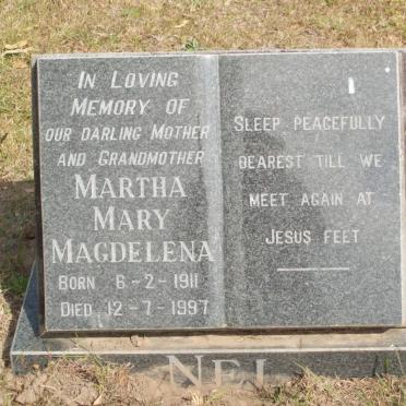 NEL Martha Mary Magdelena 1911-1997