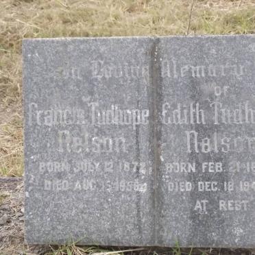 NELSON Francis, Tudhope 1872-1956 &amp; Edith 1881-1946