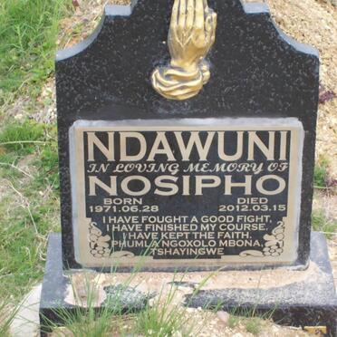 NDAWUNI Nosipho 1971-2012