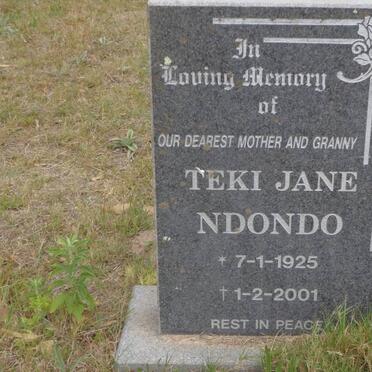 NDONDO Teki Jane 1925-2001