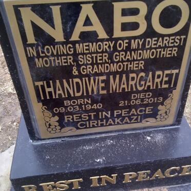 NABO Thandiwe Margaret 1940-2013