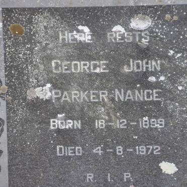 NANCE George John, Parker 1899-1972