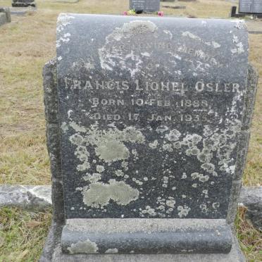 OSLER Francis Lionel 1888-1935