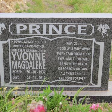 PRINCE Yvonne Magdalene 1937-2012