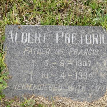 PRETORIUS Albert 1907-1994 &amp; Nellie 1910-1992 :: FINLAYSON Francis 1945-1984