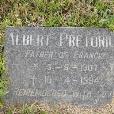 PRETORIUS Albert 1907-1994 &amp; Nellie 1910-1992 :: FINLAYSON Francis 1945-1984
