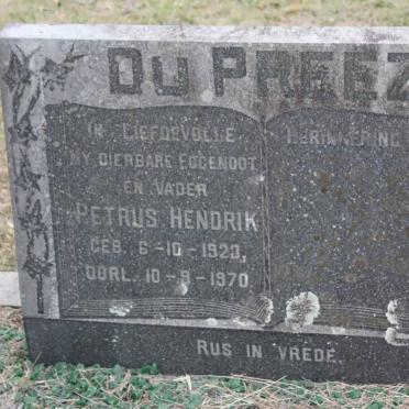 PREEZ Petrus Hendrik, du 1923-1970
