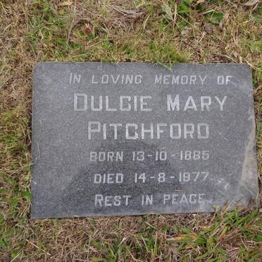 PITCHFORD Dulcie Mary 1885-1977