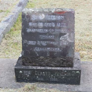 PEIRSON John 1879-1944 &amp; Isa Gladys 1881-1965