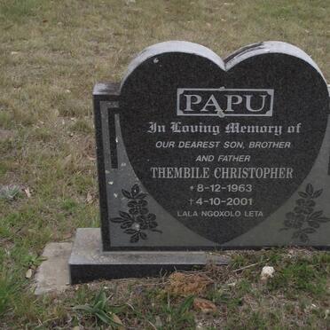 PAPU Thembile Christopher 1963-2001