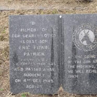 PATRICK Eric Edwin -1949