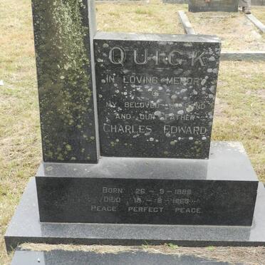 QUICK Charles Edward 1888-1969 &amp; Alys Maud 1886-1972