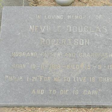 ROBERTSON Neville Douglas 1918-1987