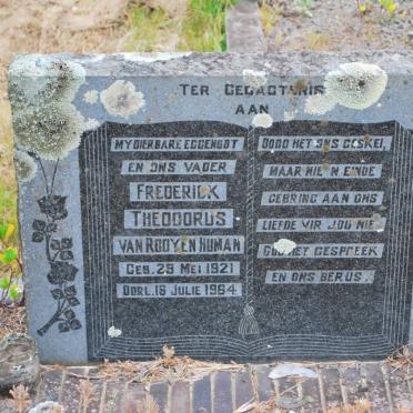 ROOYEN Frederick Theodorus, van 1921-1964