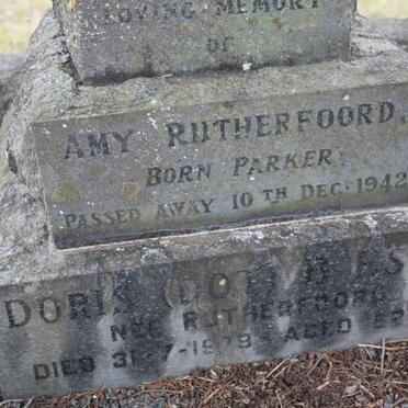 RUTHERFOORD Amy nee PARKER -1942 :: ESPIN Doris B. nee RUTHERFOORD -1979