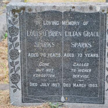 SPARKS Louis O'Brien -1957 &amp; Lilian Grace -1963