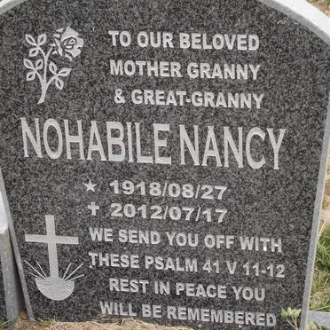 SANKOBE Nohabile Nancy 1918-2012