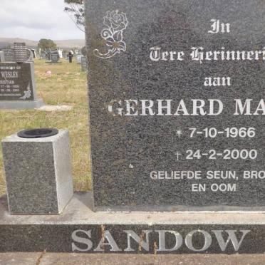 SANDOW Gerhard marius 1966-2000