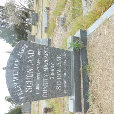 SCHONLAND Felix William James 1899-1990 &amp; Charity Margaret 1910-1997