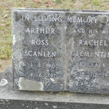 SCANLEN Arthur Ross 1902-1976 &amp; Rachel Clementine CLARK 1901-1981
