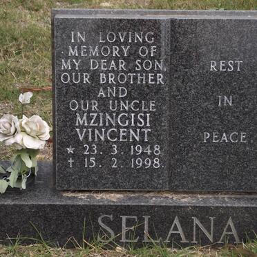 SELANA Mzingisi Vincent 1948-1998