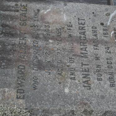 SEALE Edward Albert -1943 &amp; Janet Margaret Mc FARLAND 1881-1946