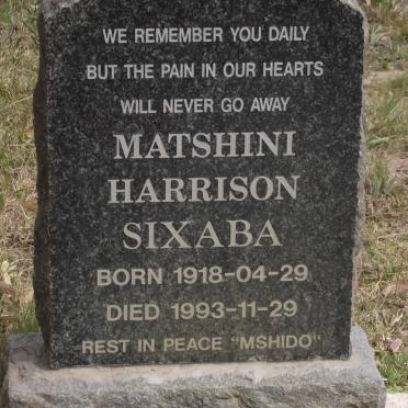 SIXABA Matshini Harrison 1918-1993