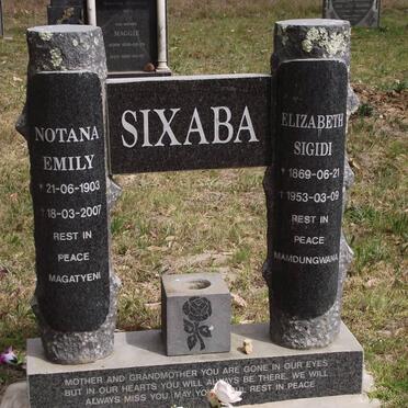 SIXABA Elizabeth Sigidi 1869-1953 :: SIXABA Notana Emily 1903-2007