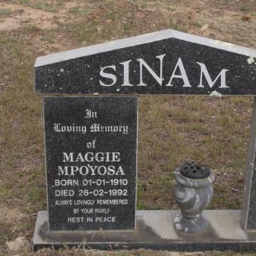 SINAM Maggie Mpoyosa 1910-1992 :: SINAM  Nomangesi Constance 1945-1988