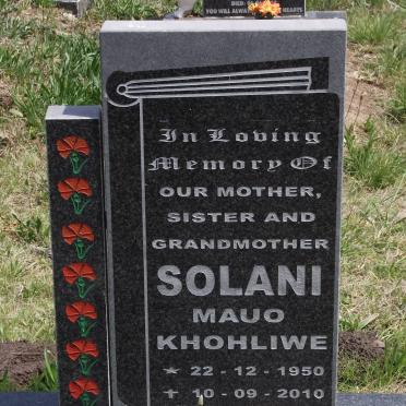 SOLANI Mauo Khohliwe 1950-2010