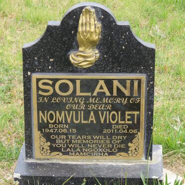 SOLANI Nomvula Violet 1947-2011
