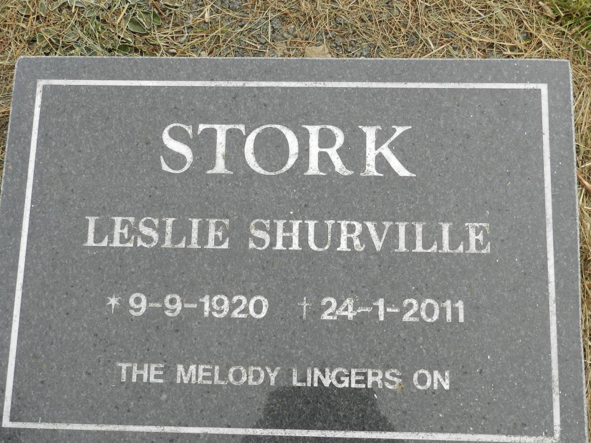 STORK Leslie Shurville 1920-2011