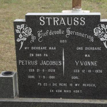 STRAUSS Petrus Jacobus 1929-1991 &amp; Yvonne 1936-