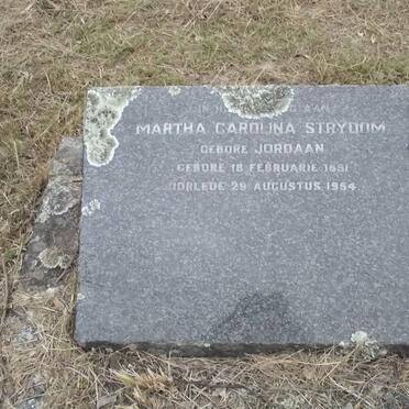 STRYDOM Martha Carolina nee JORDAAN 1891-1954