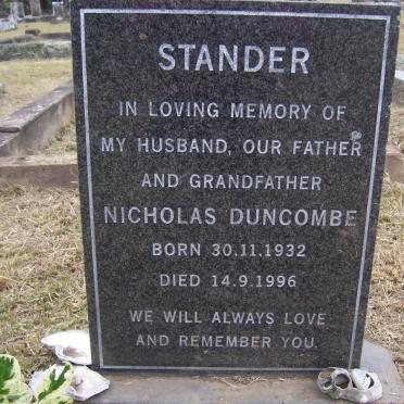 STANDER Nicolas Duncombe 1932-1996