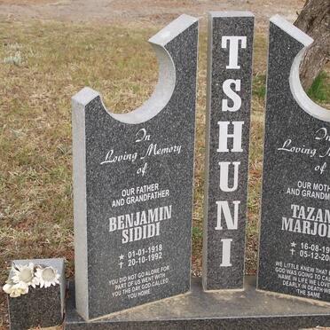 TSHUNI Benjamin Sididi 1918-1992 &amp; Tazana Marjorie 1921-2007