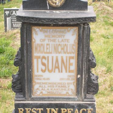 TSUANE Mxoleli Nicholus 1962-2011