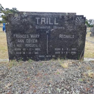 TRILL Reginald 1885-1948 &amp; Frances Mary Ann Goyer VERCUEIL 1893-1961